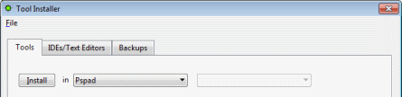 screenshot of Tool Installer